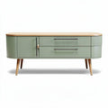 Elegante salontafel van hout en metaal met afmetingen 120 x 40 x 50cm in groen