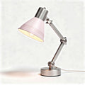 Bureaulamp met verstelbare arm en metalen basis in roze en zilver 20 x 20 x 40cm